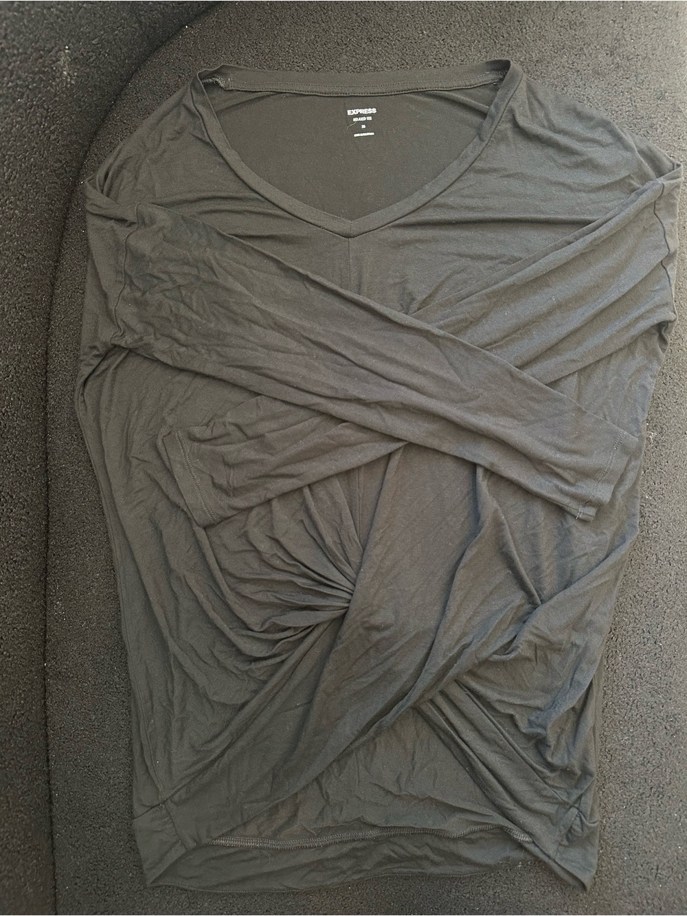 Express Twist V Neck Long Sleeve